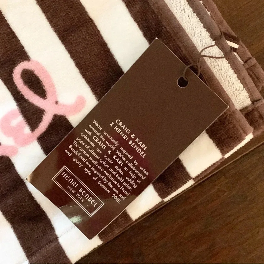Henri Bendel x Craig and Karl Beach Towel NWT